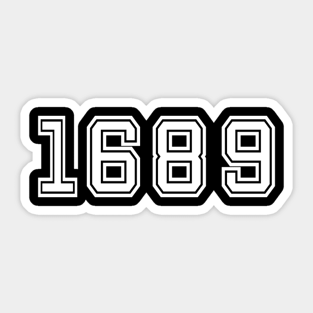 1689 Varsity Sticker by Reformed Tees